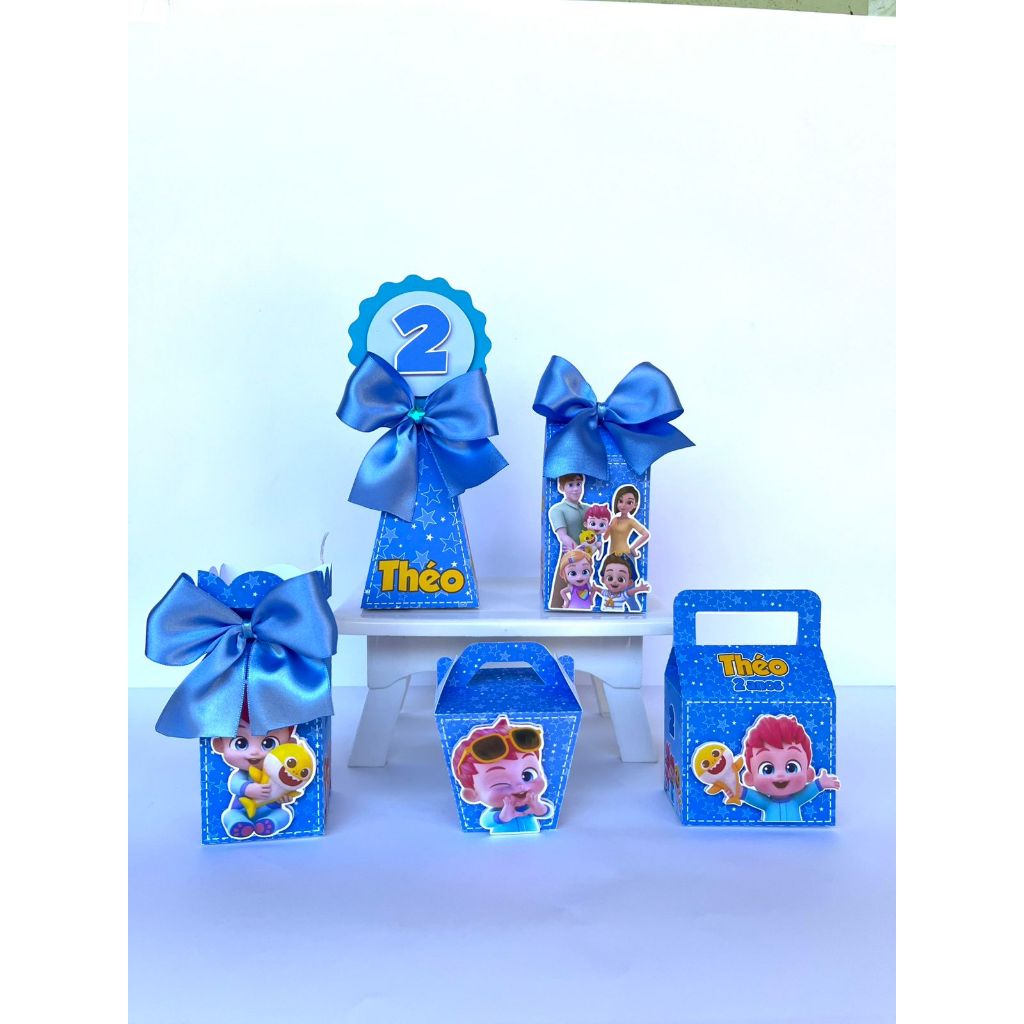 Kit Festa - Lembrancinhas Personalizadas Bebefinn - Caixinha Personalizada - Papelaria Personalizada