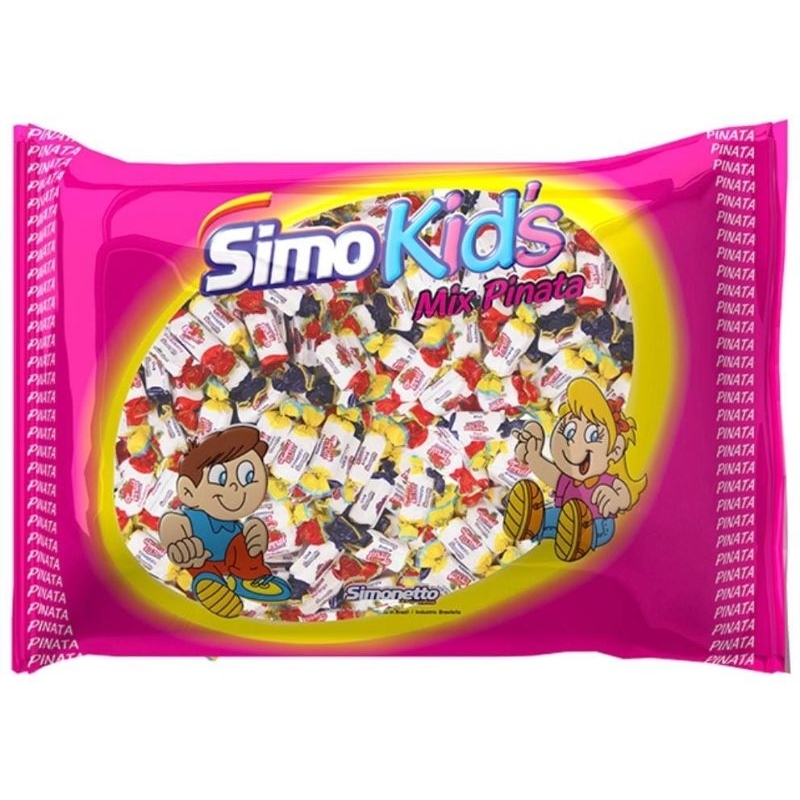 Bala Macia mastigavel de  frutas - Simo Kids Sortida - Simonetto - Bala de pacotão com 500 Unidades/1.5KG  Simokids ! em Oferta na Shopee