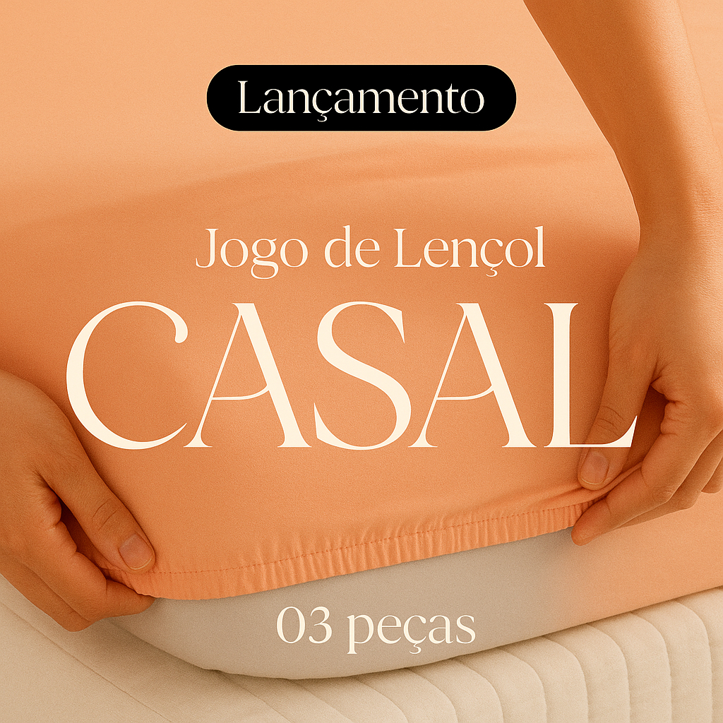 Jogo De Lençol Casal 3 Peças Com Elástico Liso Para Cama Box Toque Macio Confortável