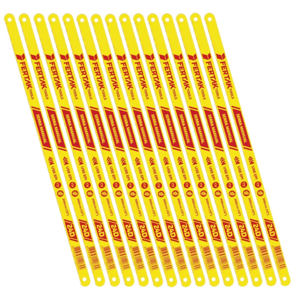 Kit Lâminas Para Arco de Serra 12" (300mm) 24 ou 18 Dentes Por Polegadas Fertak em Oferta na Shopee