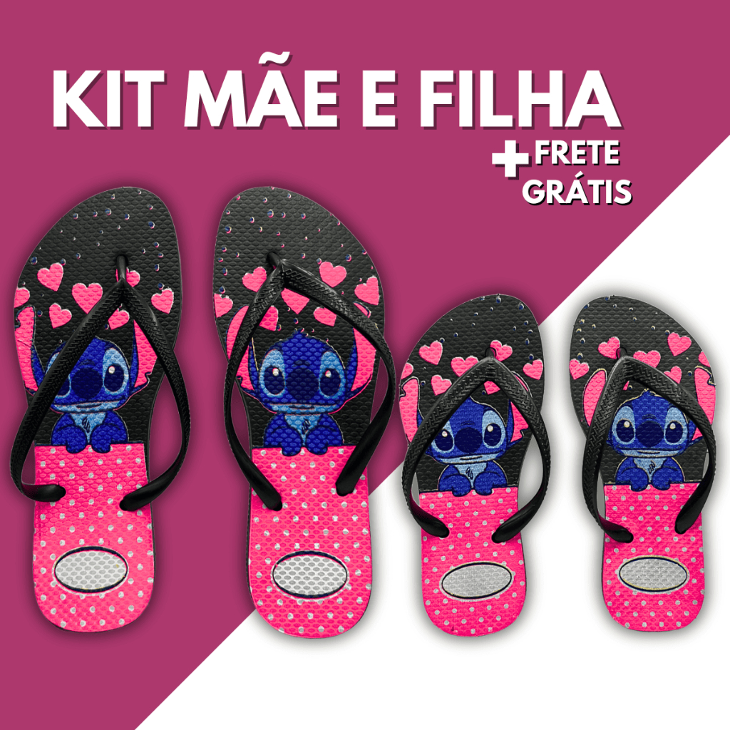 Kit Mãe E Filha Chinelo Sandália Feminino Adulto Infantil Slim Calçado Antiderrapante Macio Leve Confortável Barato