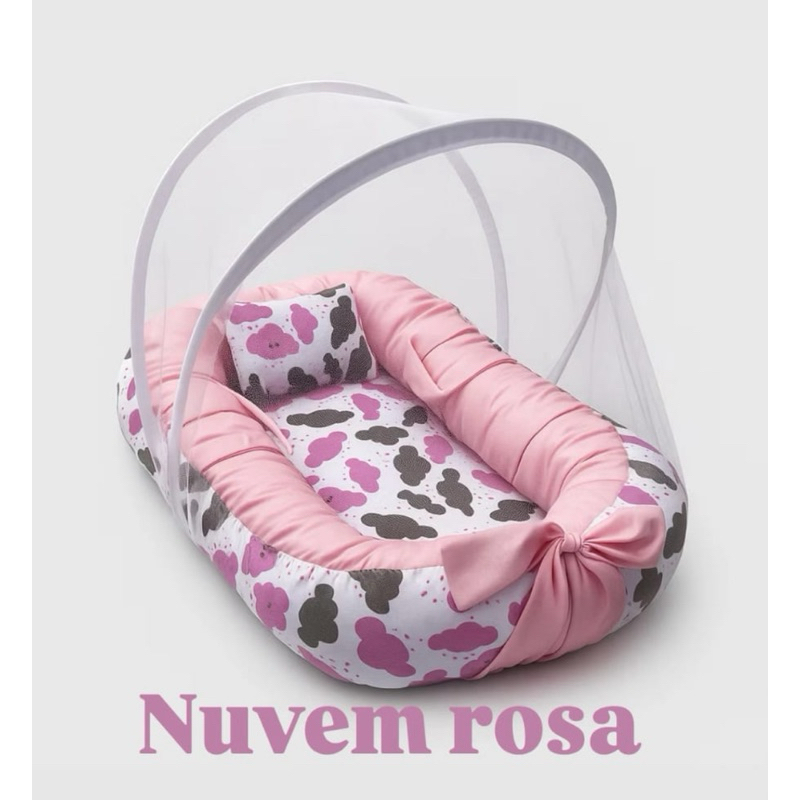 Ninho redutor para bebe com o mosquiteiro branco