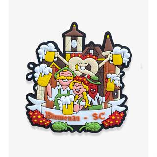 Ímã Blumenau SC Decoração Oktoberfest Borracha Lembrança Viagem Arquitetura Alemã em Oferta na Shopee