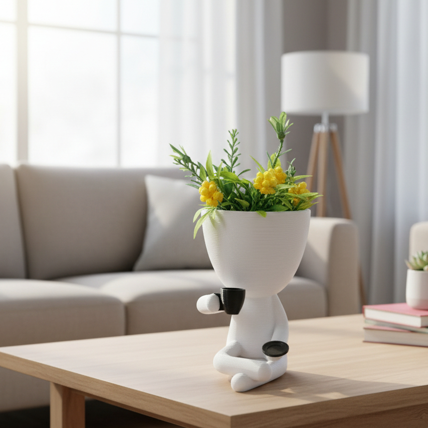 Vaso Decorativo Robert Plant para Suculentas e Cactos – Perfeito para o Cantinho do Café