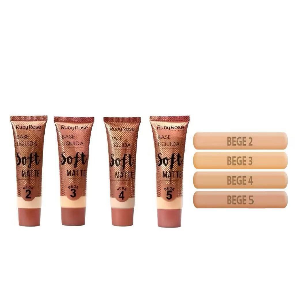 Base Líquida Soft Matte Bege Hb-8050-Ruby Rose em Oferta na Shopee