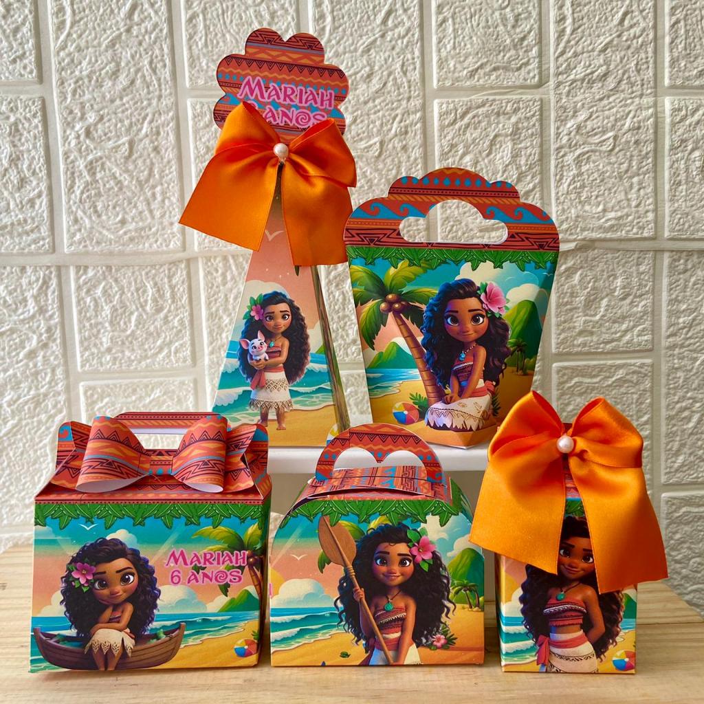 Kit Festa Moana 2 - Personalizados Lembrancinhas Caixinhas Para Festas PEGUE E MONTE em Oferta na Shopee