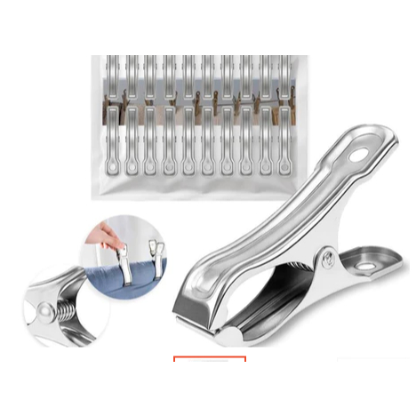 Kit 2Pregador De Roupas Inox Varal Lavagem Kit 20 Clips (5cm DDDH) Pinça Para Pendurar Roupa,Prendedor Roupa Lavanderia