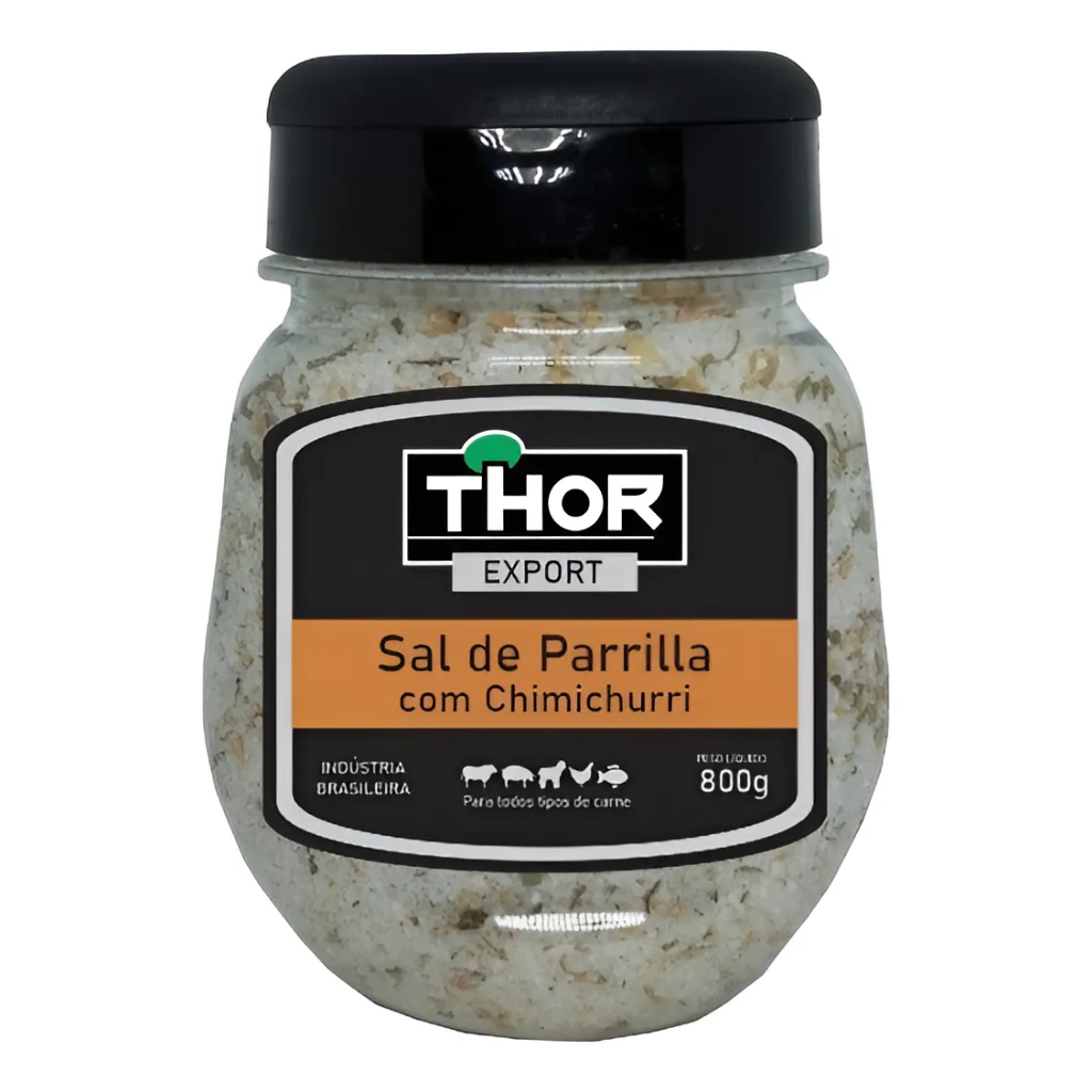 Sal Parrilha Argentina Temperado com Chimichurri Thor 800g - Sal Parrilha Premium para Churasco
