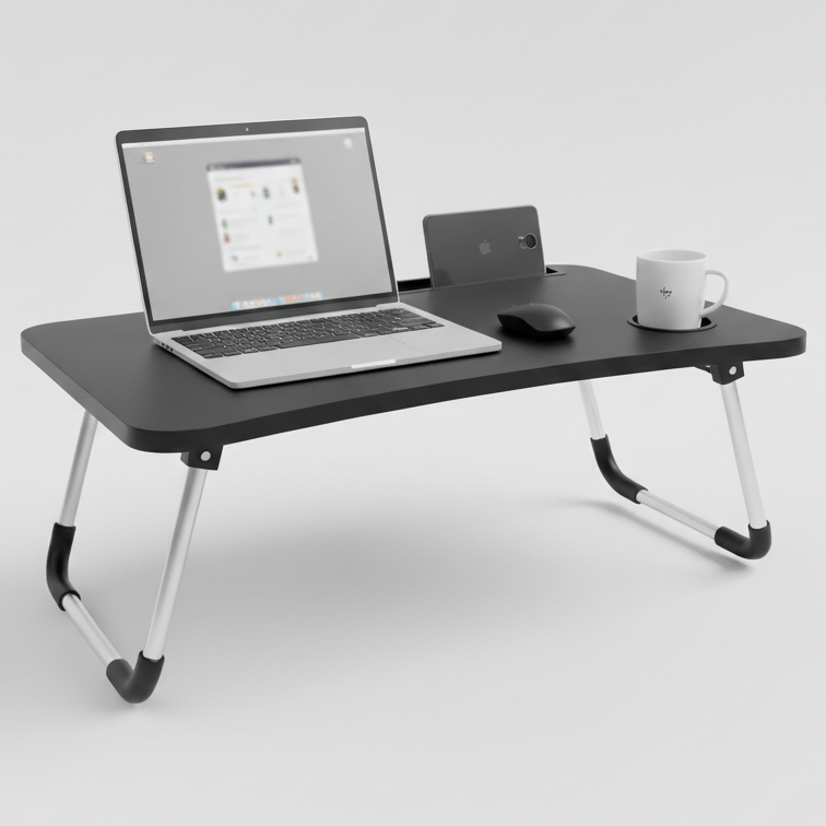 Mesa Notebook Portátil Dobrável para Notebook Ajustável Mdf Suporte para Laptop Estudo Porta Tablet