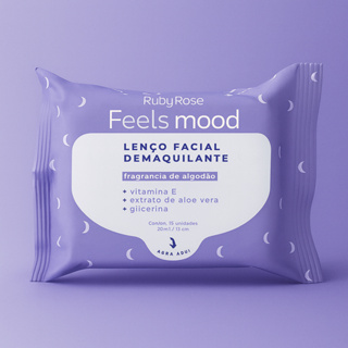 Lenço demaquilante Facial Feels Mood Ruby Rose HB-201 em Oferta na Shopee