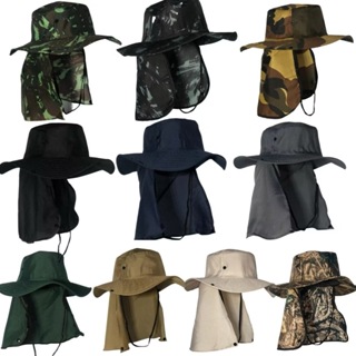 KIT 2-3 PC Chapéu Selva Safari Pescador Australiano Boné Proteção Camping Nuca Pescoço em Oferta na Shopee