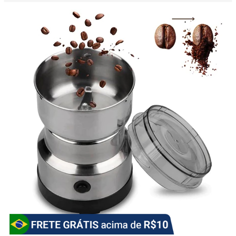 Imagem Moedor De Café Grãos Sementes Elétrico Automático Gourmet Profissional Em Aço Inox  110V ---LUIZA