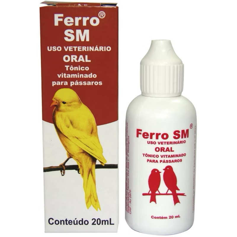 Ferro SM Oral para Pássaros Santa Marina 20ml