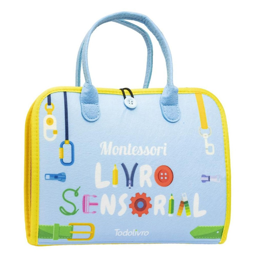 Livro Sensorial Montessori com Zíperes e Botões | Desenvolvimento Motor Infantil