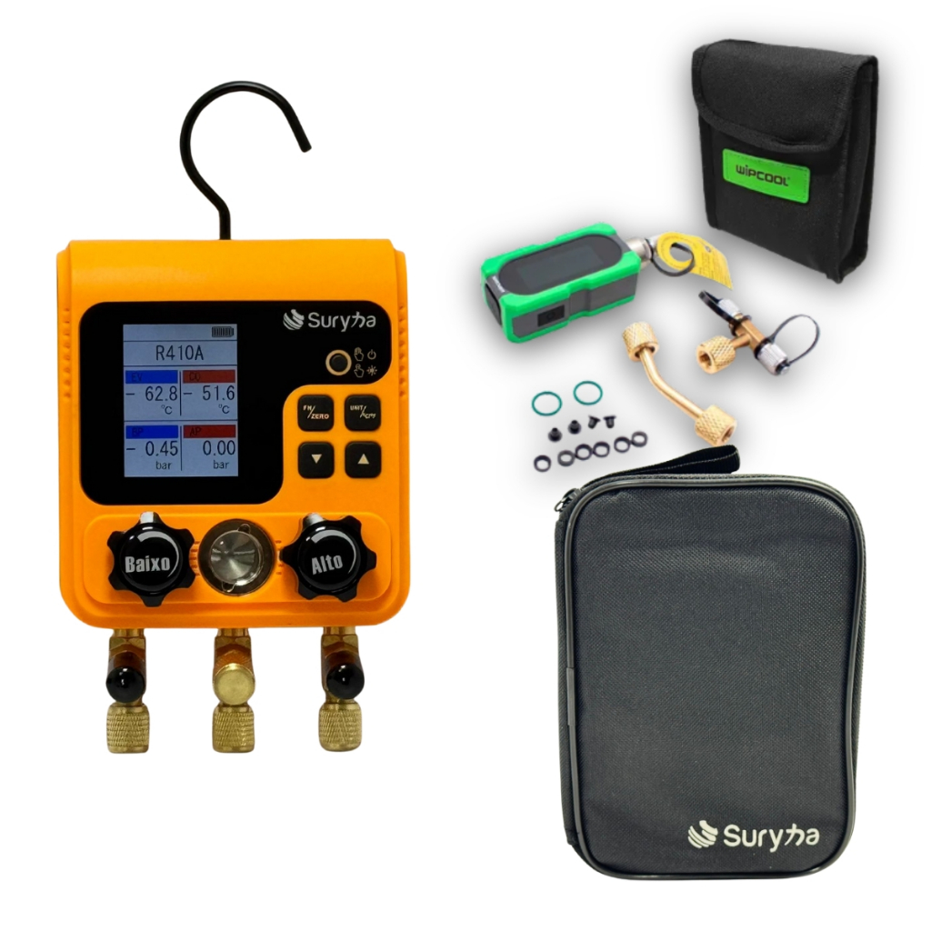 KIT MANIFOLD DIGITAL SURYHA VACUOMETRO DIGITAL Wipcool NOVO ORIGINAL