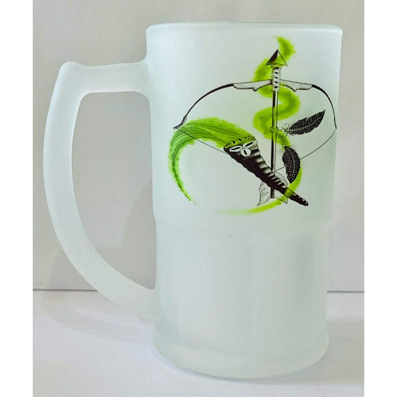 OXOSSI OKÊ AROLÊ CANECA CHOPP E BEBIDAS 340ML - UMBANDA CANDOMBLÉ OKÊ ARÔ