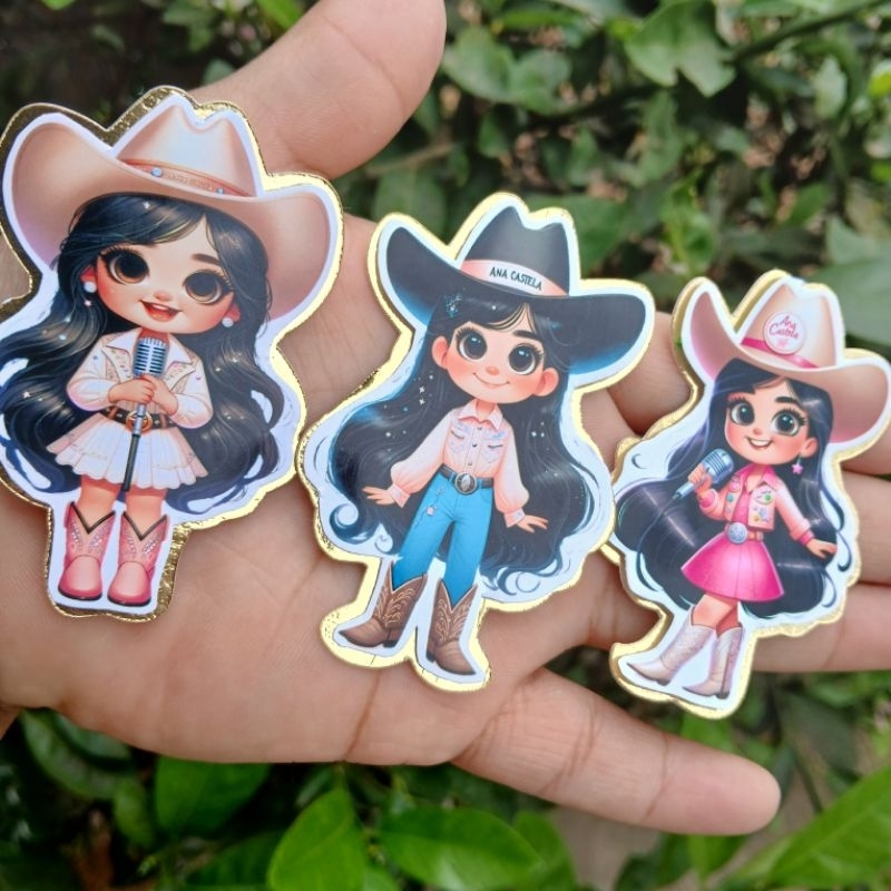 Aplique 3D Tema Ana Castela Cute | Papelaria Personalizada | Ideal para Caixa Milk, Tubete e Lembrancinhas