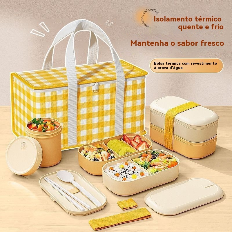 Bolsa De Piquenique Com Organizador De Talheres E Função Térmica Perfeita Para Atividades Outdoor em Oferta na Shopee
