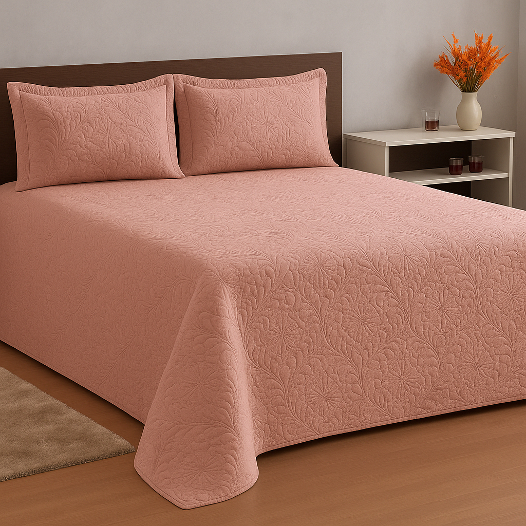Kit Colçha Cobre Leito Luxo Matelado Casal-Queen-King-Solteiro - Ótimo Custo Benefício
