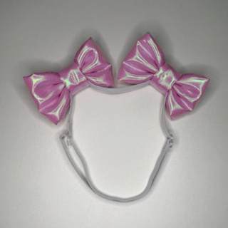 Laço duplo Pet tiara Pet com elástico regulável em Oferta na Shopee