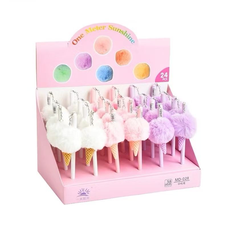 Kit com 6/12/24 Caneta Gel Pompom Fofa com Ponta Finíssima 0,04mm Tinta Preta - Diversos Estilos em Oferta na Shopee