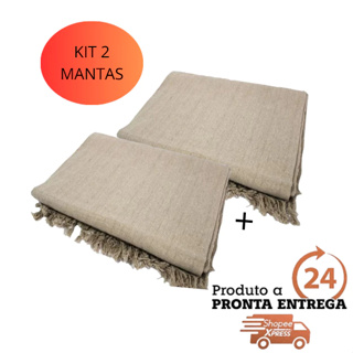 Kit 2 Manta Para Sofá Luxo 100% Algodão Protetor Gigante 2.10 X 1.20 em Oferta na Shopee
