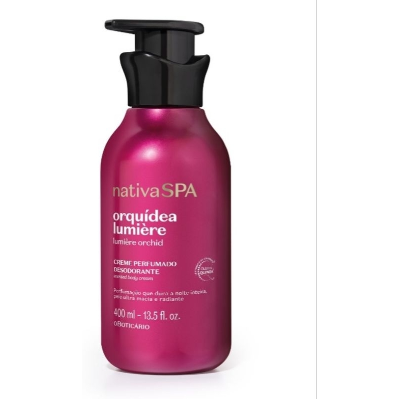 Creme Hidratante Nativa Spa Orquídea Lumière Oboticário 400 ml