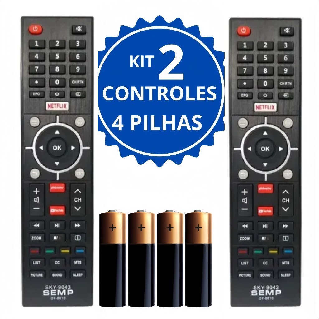Kit Controle Remoto Para tv Toshiba  Com Pilhas em Oferta na Shopee