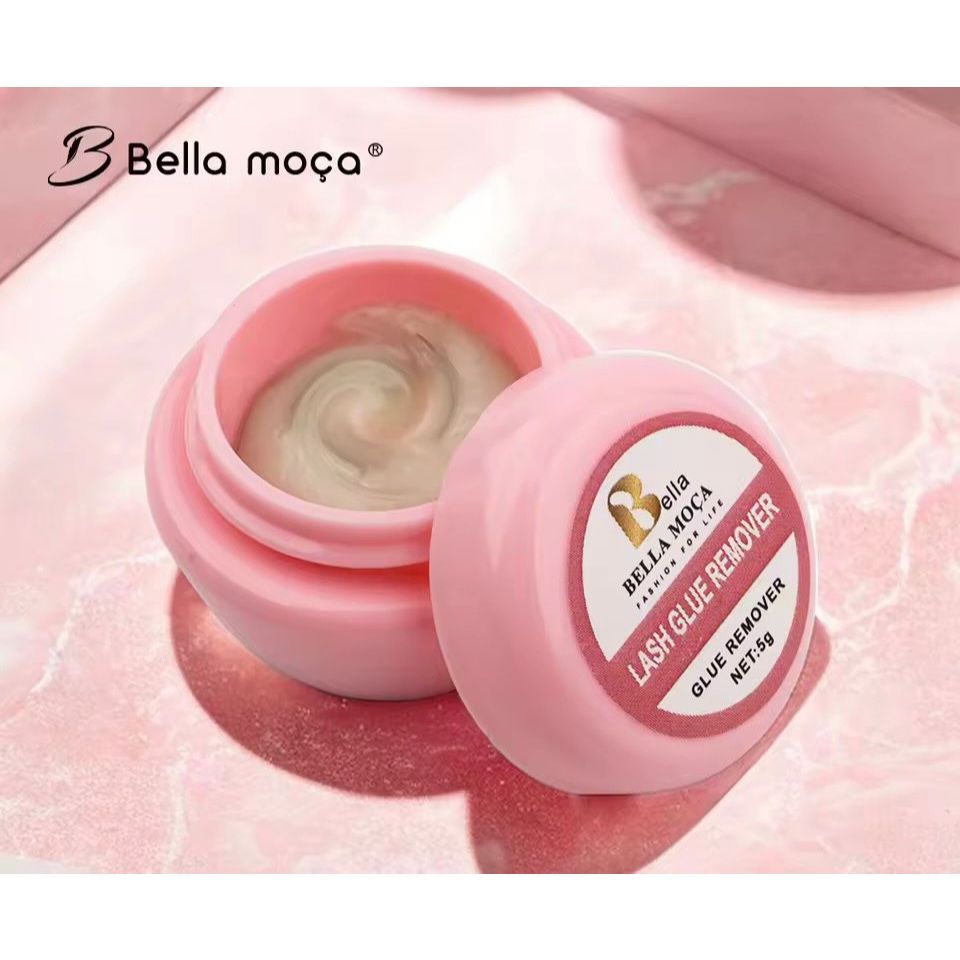 Removedor Creme Cola De Cílios Postiço Lash Bella Moça 5g Alongamento Uso Profissional Extensão