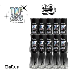Dailus Kit Com 10 Top Coat Top Glass Efeito Gel Seca Rapido
