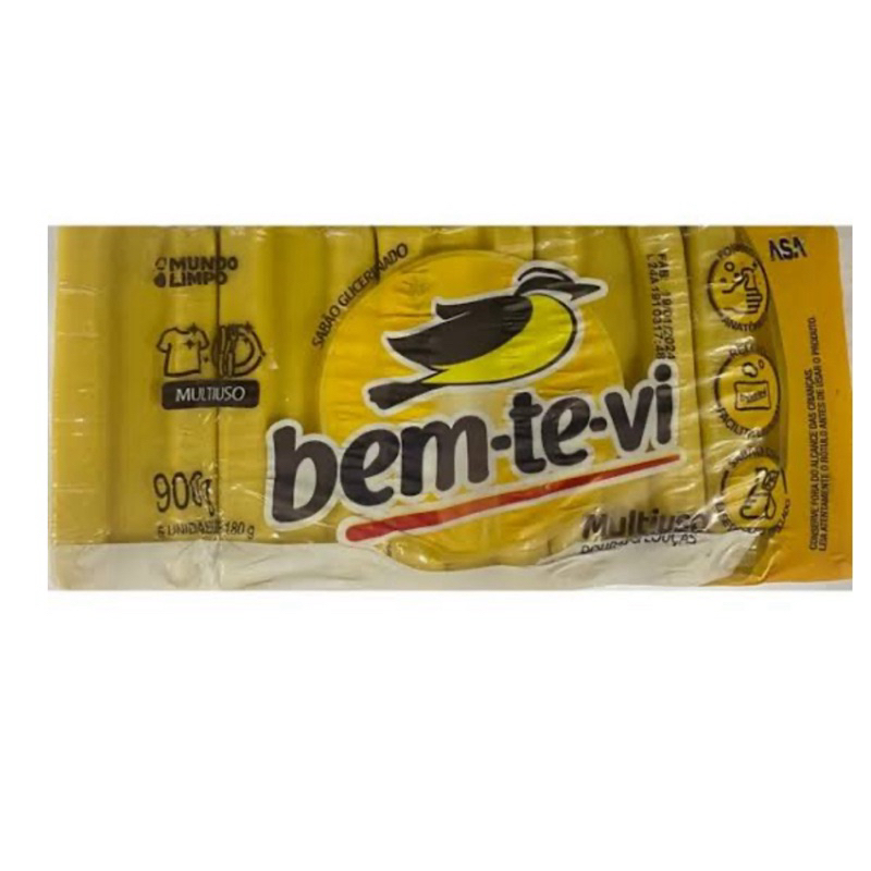 1 Pacotes com 05 unidades Sabão em Barra Bem-te-vi em Oferta na Shopee