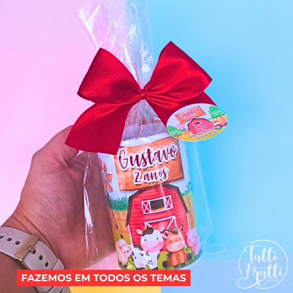Cofrinho FAZENDINHA Personalizado com Nome e Idade | Lembrancinha Infantil | Aniversário | Com Rótulo ou Completo em Oferta na Shopee