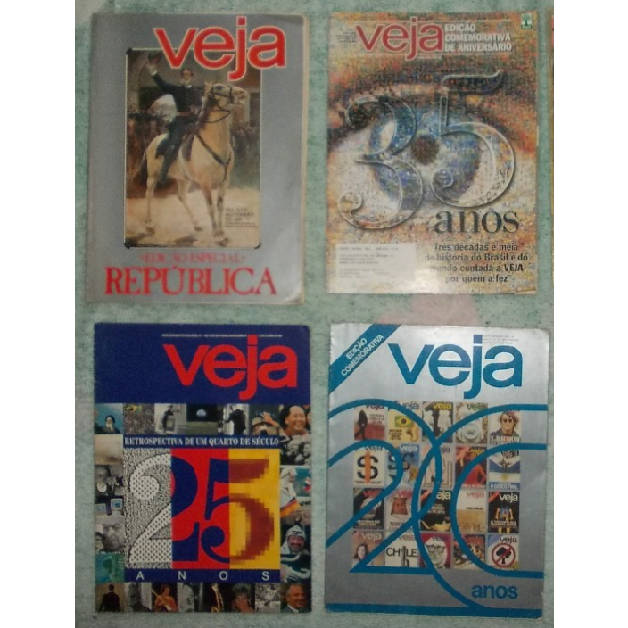 Veja Especial (Kit de 4). República. 35 Anos. 25 Anos Retrospectiva. 20 Anos Retrospectiva