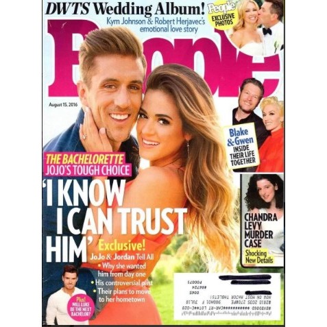 REVISTA PEOPLE, DE 2016, COM JORDAN RODGERS E JOJO FLETCHER (THE BACHELORETTE) NA CAPA.