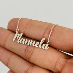 Colar com Nome Manuscrito Personalizado em Prata 925 Legítima