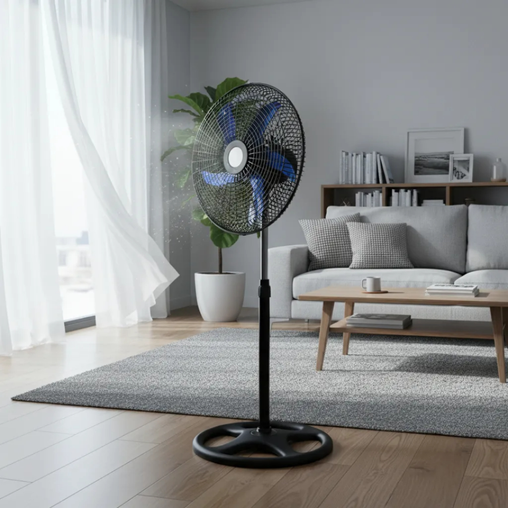 Ventilador De Coluna Preto Turbo 5 Pás ventilador de pé 110v/220v