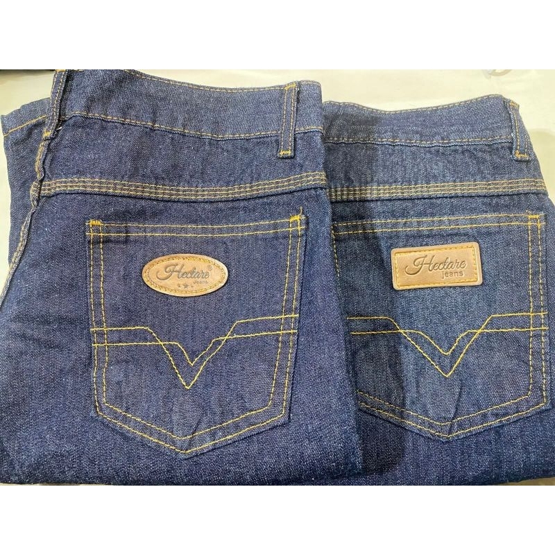 Calça jeans preta e azul 100% algodão em Oferta na Shopee