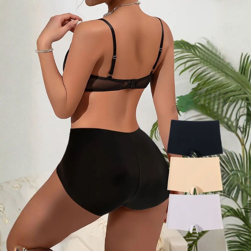 Kit 3 Calcinhas Boxer Sem Costura Feminina