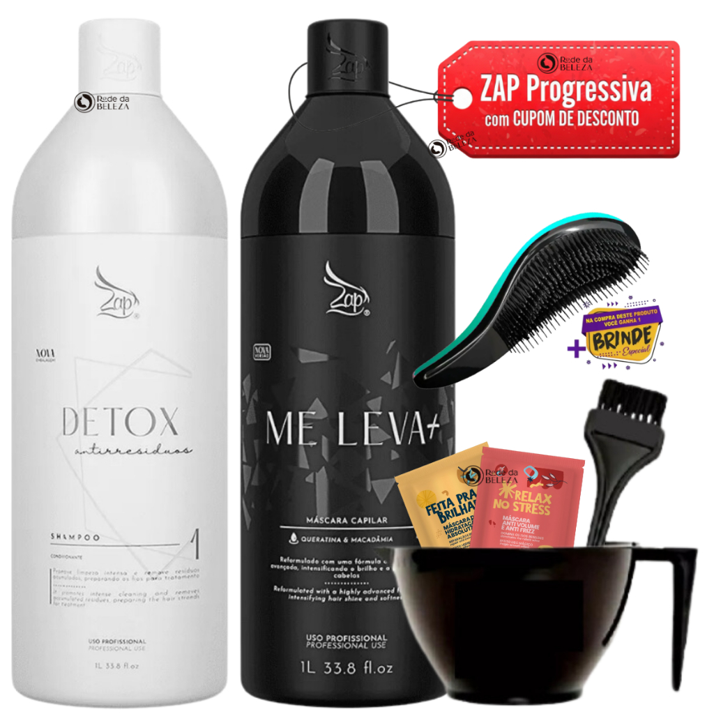 Zap Black Kit Me Leva 2x1 + Kit Aplicação + Escova Mágica e Sache