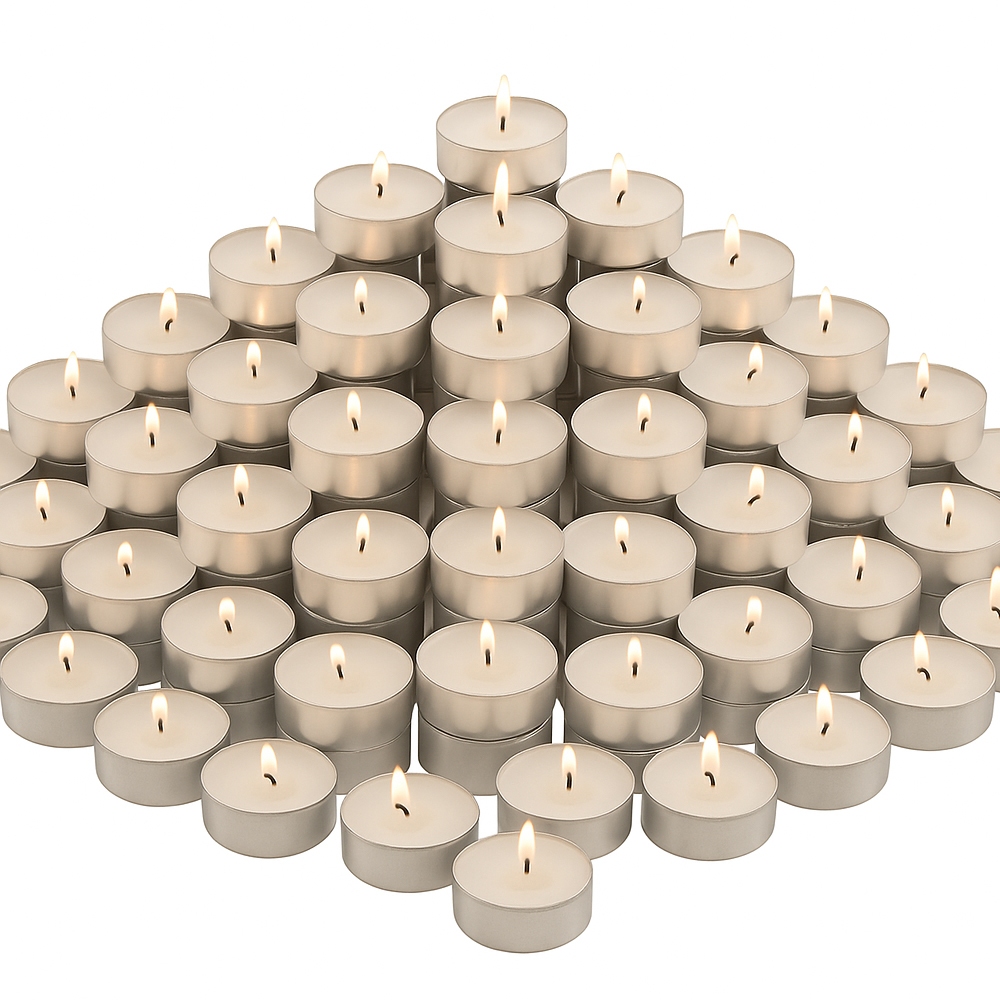 Velas Decorativas Mini Flutuantes TeaLights Candles sem Cheiro, Rechaud Branca Kit com 50 Unidades em Oferta na Shopee