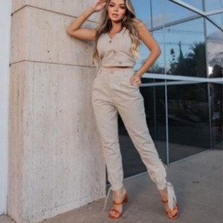 Conjunto Feminino  Linho  ariana em Oferta na Shopee