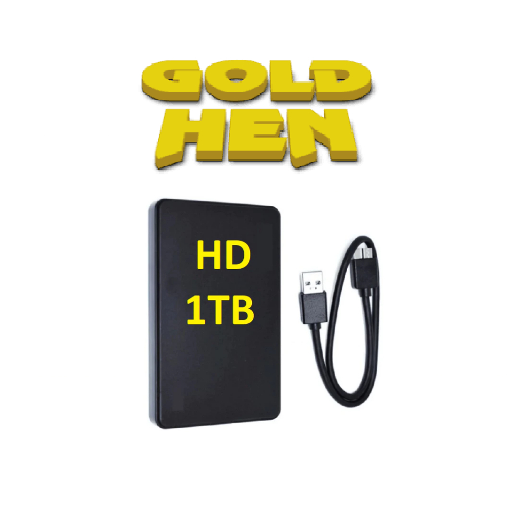 HD Externo 1TB GoldHen 9.00 a 12.52