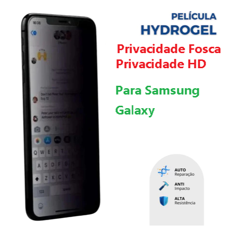 Película De Hidrogel HD e Fosca Privacidade Para Samsung A06 A07 A10 A10S A11 A12 A13 A14 A15 A16 A17  - 05SM / PL05