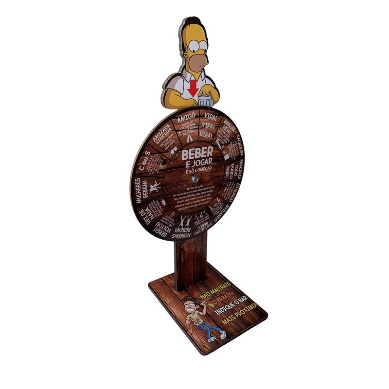Roleta Drink Homer Simpson Jogo Dose Desafio Divertido Presente — imagem 2 de 2