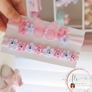 kit Faixa de Bebê/Tiara personalizada/ tiara para rn