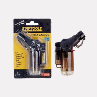 Mini Maçarico Gás Recarregável Isqueiro Culinário Camping Artesanato Chama Acendimento Portátil