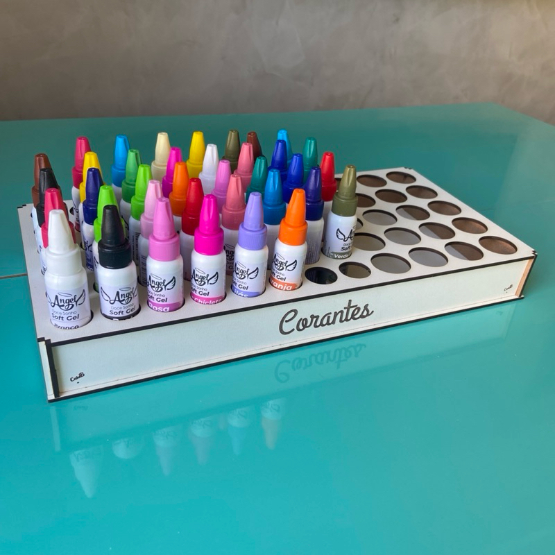 Porta corantes de decorar bolo com capacidade para 48un 25g / 20un 60g