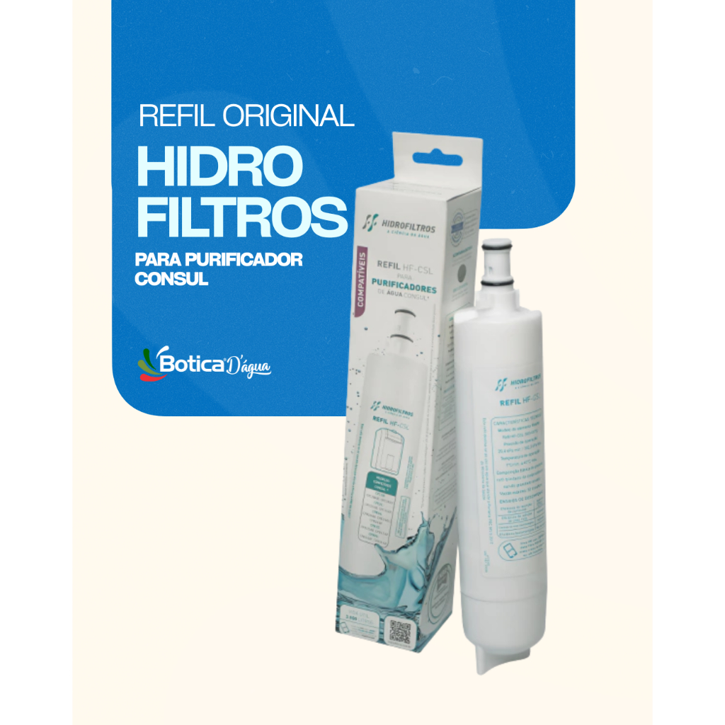 Filtro Refil HF CSL para Purificador Consul Hidrofiltros