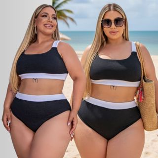 Biquini Plus Size Feminino Moda Maior Cintura Alta Zero Transparencia Modelador Até G4 em Oferta na Shopee