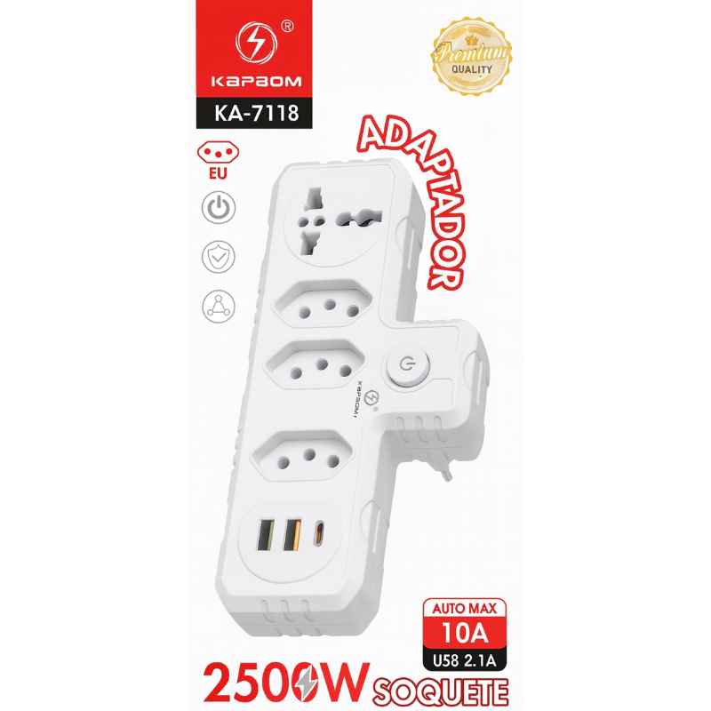 Fonte Adaptador com USB e USB C